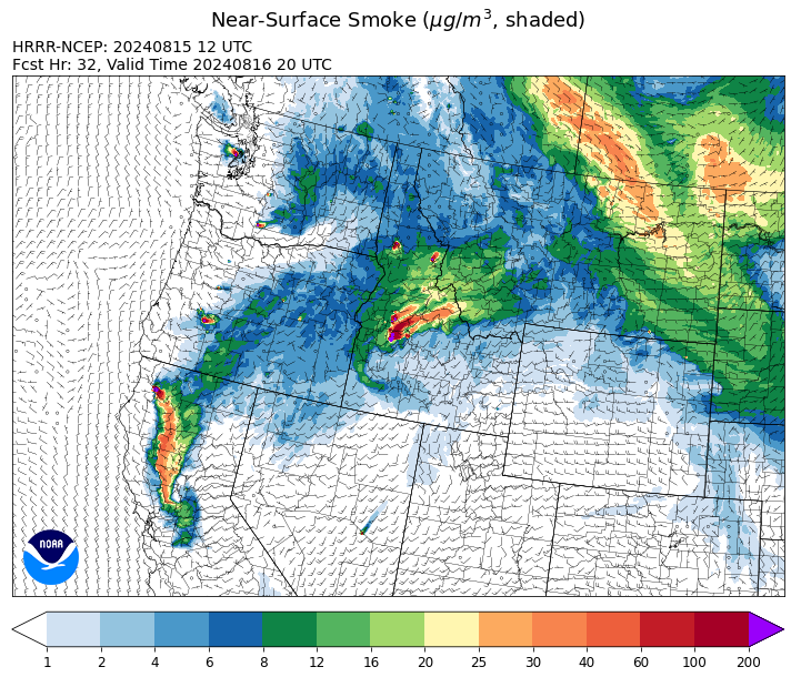 By late Friday, the HRRR smoke model shows light smoke from Canadian wildfires drifting south into the state.